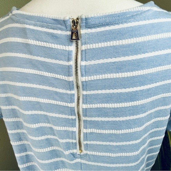 SAIL TO SABLE STS Blue Stripe Shift Dress XL Shirt Nautical Fisherman Coastal - Picture 7 of 9